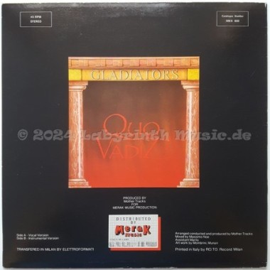 Gladiators - Quo Vadiz • 12" Vinyl Maxi • NM - Labyrinth Music