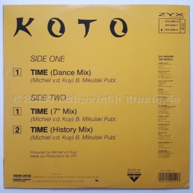 Koto - Time • 12" Vinyl Maxi • EX - Labyrinth Music