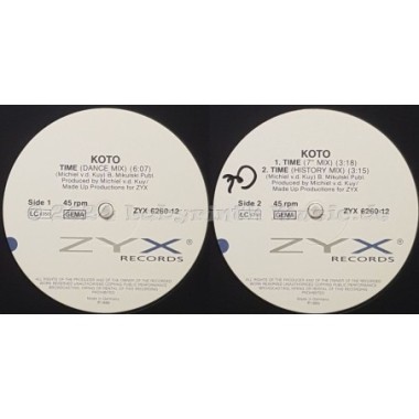 Koto - Time • 12" Vinyl Maxi • EX - Labyrinth Music