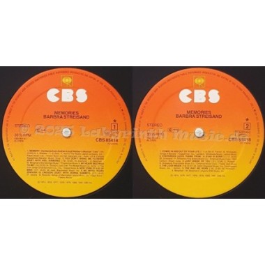 Barbra Streisand - Memories • 12" Vinyl LP • EX - Labyrinth Music