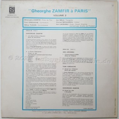 Gheorghe Zamfir - Gheorghe Zamfir A Paris • Volume 2 • 12" Vinyl LP • EX - Labyrinth Music