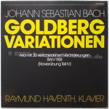 Johann Sebastian Bach • Raymund Havenith - Goldberg Variationen • 12" Vinyl LP • EX - Labyrinth Music