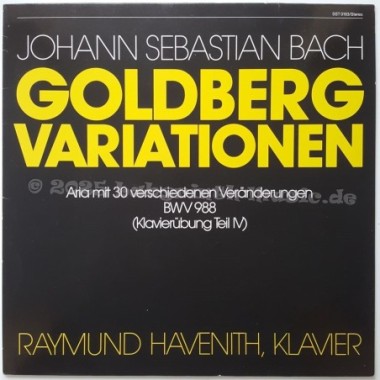Johann Sebastian Bach • Raymund Havenith - Goldberg Variationen • 12" Vinyl LP • EX - Labyrinth Music