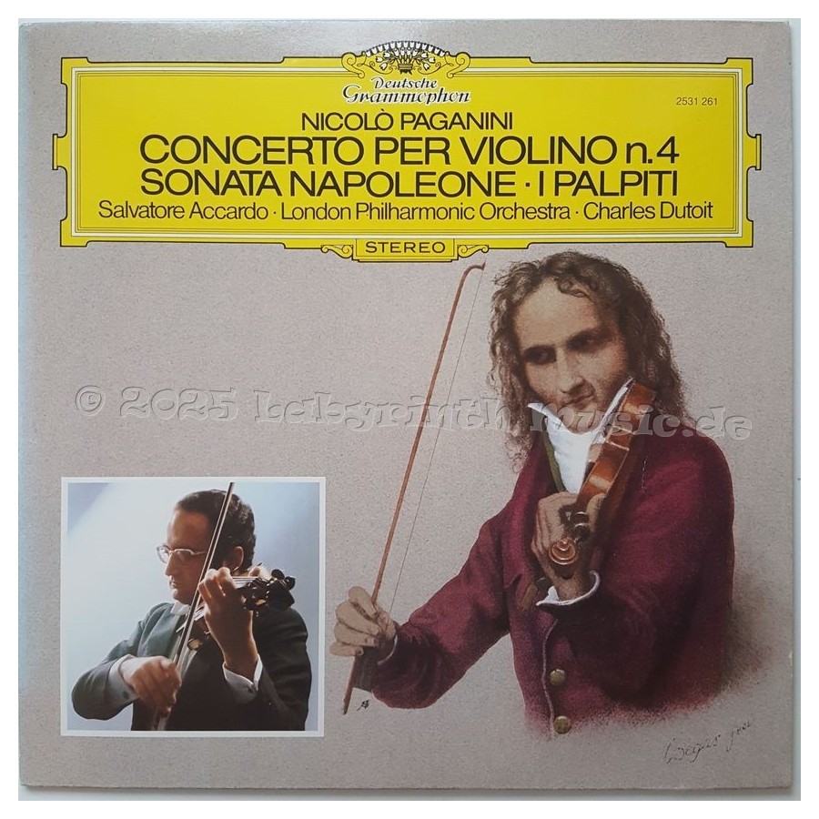 Nicolò Paganini - Concerto Per Violino N. 4 • Sonata Napoleone • I Palpiti • 12" Vinyl LP • NM - Labyrinth Music