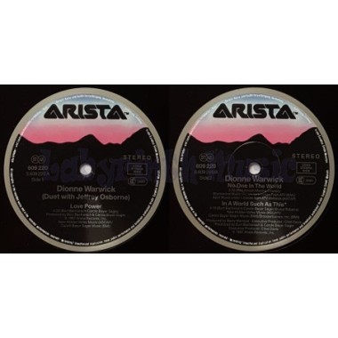Dionne Warwick & Jeffrey Osborne - Love Power • 12" Vinyl Maxi - Labyrinth Music
