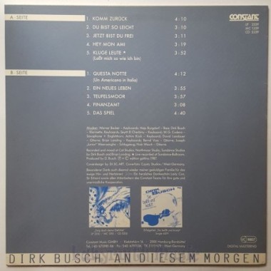 Dirk Busch - An Diesem Morgen • 12" Vinyl LP • NM - Labyrinth Music