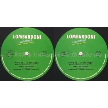 Matt De Bono - Love Is … A Danger • 12" Vinyl Maxi - Labyrinth Music