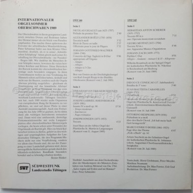 Various - Internationaler Orgelsommer • Oberschwaben 1989 • 12" Vinyl LP • MINT - Labyrinth Music