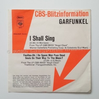 Art Garfunkel - I Shall Sing • 7" Vinyl • EX - Labyrinth Music