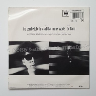 The Psychedelic Furs - All That Money Wants • 7" Vinyl - Labyrinth Music