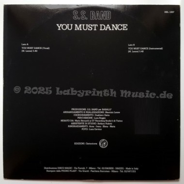 S.S. Band - You Must Dance • 12" Vinyl Maxi • EX - Labyrinth Music