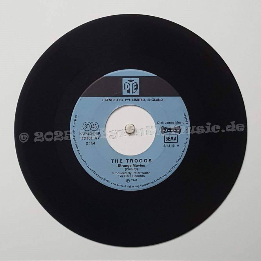 The Troggs - Strange Movies • I'm On Fire • 7" Vinyl - Labyrinth Music