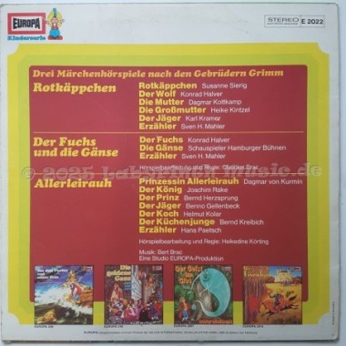 Gebrüder Grimm - Rotkäppchen • Der Fuchs Und Die Gänse • 12" Vinyl LP - Labyrinth Music