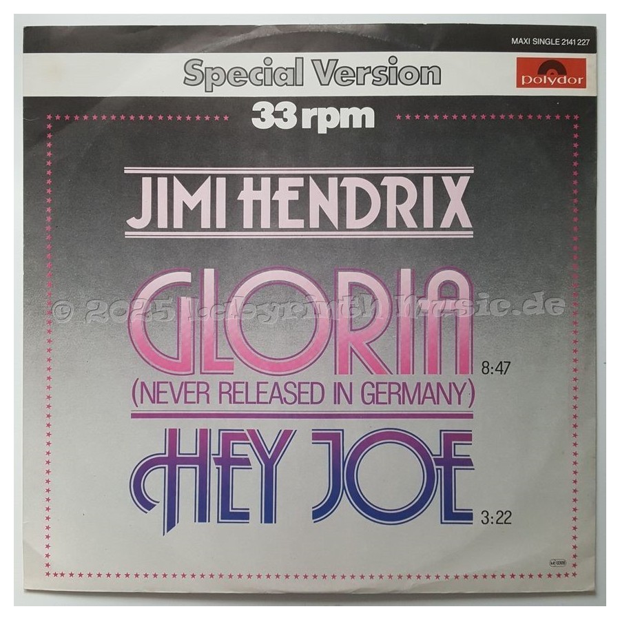 Jimi Hendrix - Gloria • 12" Vinyl Maxi • EX - Labyrinth Music