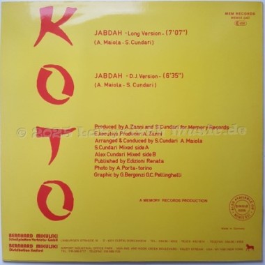 Koto - Jabdah • 12" Vinyl Maxi • NM - Labyrinth Music