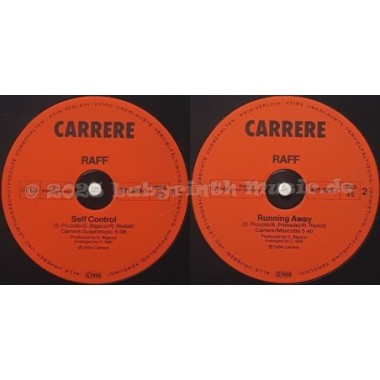 Raff - Self Control • 12" Vinyl Maxi • EX - Labyrinth Music