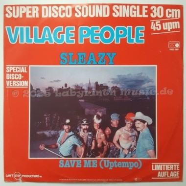 Village People - Sleazy • 12" Vinyl Maxi • EX - Labyrinth Music
