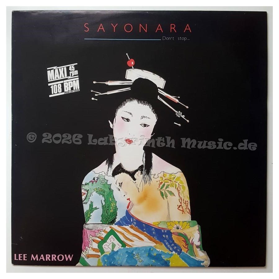 Lee Marrow - Sayonara (Don't Stop...) • 12" Vinyl Maxi • NM - Labyrinth Music