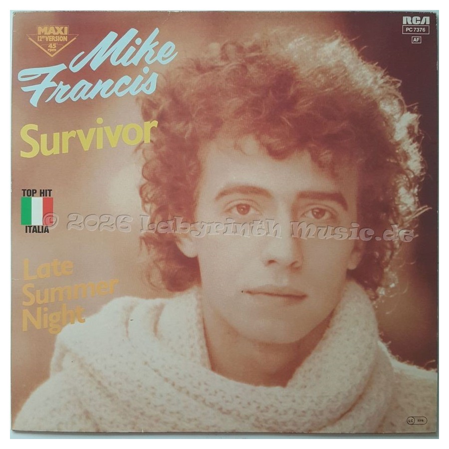 Mike Francis - Survivor • 12" Vinyl Maxi • EX - Labyrinth Music