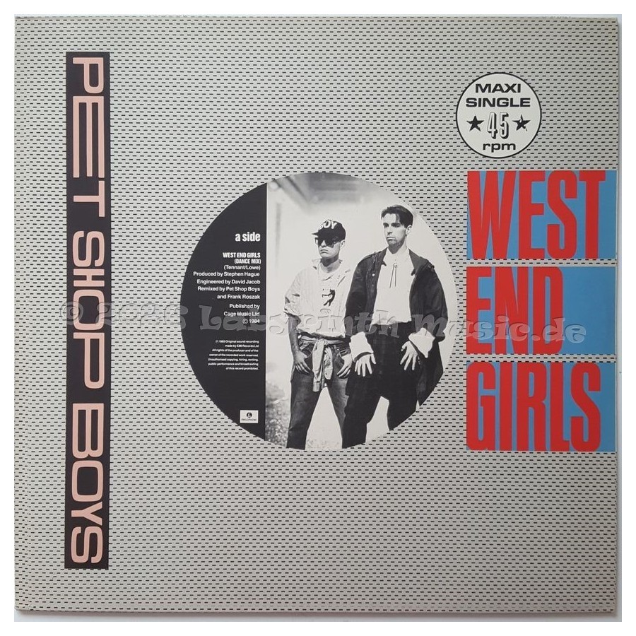 Pet Shop Boys - West End Girls • 12" Vinyl Maxi • EX - Labyrinth Music