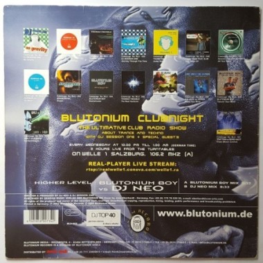 DJ Session One Presents Blutonium Boy vs. DJ Neo - Higher Level • 12" Vinyl Maxi • EX - Labyrinth Music