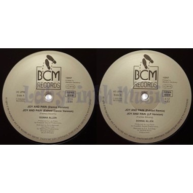 Donna Allen - Joy And Pain • 12" Vinyl Maxi • MINT - Labyrinth Music