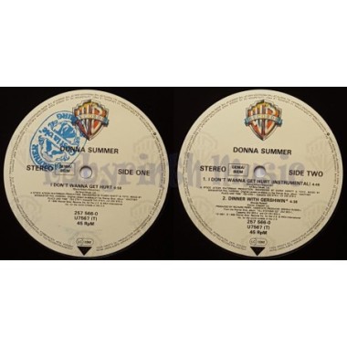 Donna Summer - I Don't Wanna Get Hurt • 12" Vinyl Maxi - Labyrinth Music