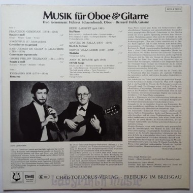 Duo Geminiani - Musik Für Oboe Und Gitarre • 12" Vinyl LP • MINT - Labyrinth Music