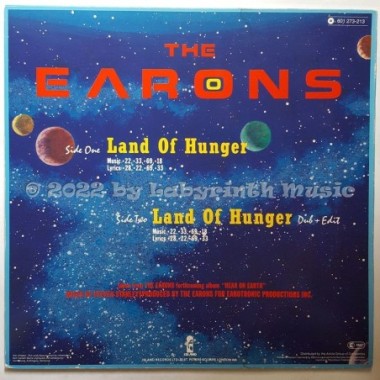 The Earons - Land Of Hunger • 12" Vinyl Maxi - Labyrinth Music