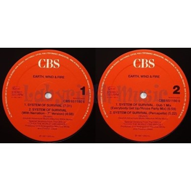 Earth, Wind & Fire - System Of Survival • 12" Vinyl Maxi • MINT - Labyrinth Music