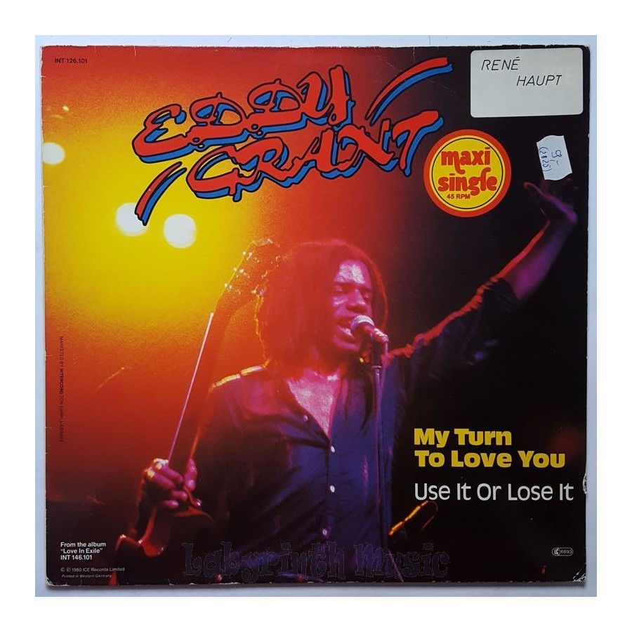 Eddy Grant - My Turn To Love You • 12" Vinyl Maxi - Labyrinth Music