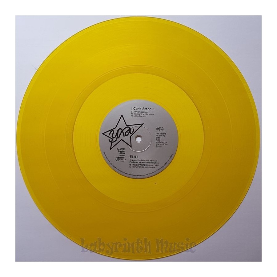 Elite - I Can't Stand It • 12" Vinyl Maxi • EX - Labyrinth Music