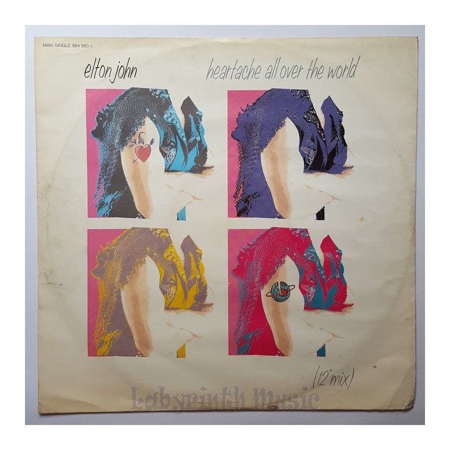 Elton John - Heartache All Over The World • 12" Vinyl Maxi - Labyrinth Music