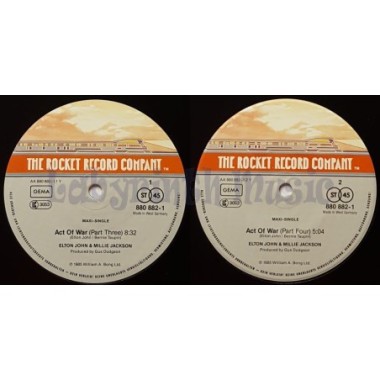 Elton John / Millie Jackson - Act Of War • 12" Vinyl Maxi • MINT - Labyrinth Music