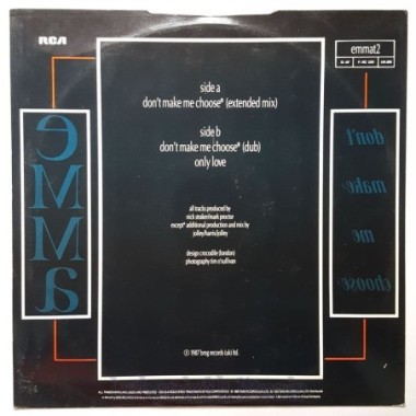 Emma - Don't Make Me Choose • 12" Vinyl Maxi • EX - Labyrinth Music