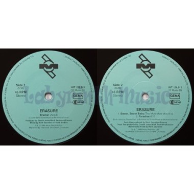 Erasure - Drama • 12" Vinyl Maxi - Labyrinth Music