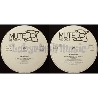 Erasure - It Doesn't Have To Be • 12" Vinyl Maxi - Labyrinth Music