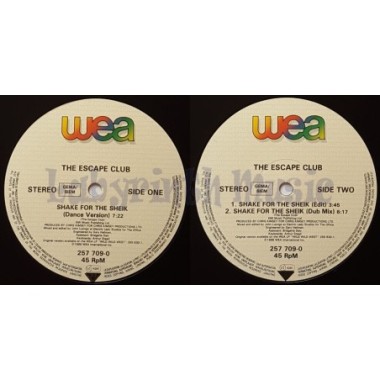 The Escape Club - Shake For The Sheik • 12" Vinyl Maxi • EX - Labyrinth Music