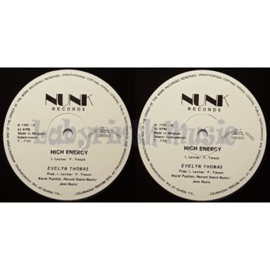 Evelyn Thomas - High Energy • 12" Vinyl Maxi • MINT - Labyrinth Music