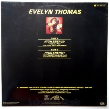 Evelyn Thomas - High Energy • 12" Vinyl Maxi • EX - Labyrinth Music