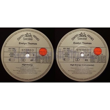 Evelyn Thomas - High Energy • 12" Vinyl Maxi • EX - Labyrinth Music