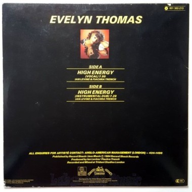 Evelyn Thomas - High Energy • 12" Vinyl Maxi • EX - Labyrinth Music