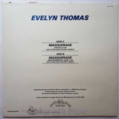 Evelyn Thomas - Masquerade • 12" Vinyl Maxi • EX - Labyrinth Music