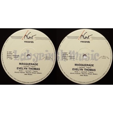 Evelyn Thomas - Masquerade • 12" Vinyl Maxi • EX - Labyrinth Music