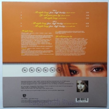 Faith Evans Feat. Puff Daddy - All Night Long • 12" Vinyl Maxi • MINT - Labyrinth Music