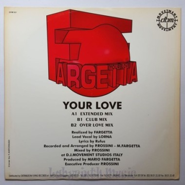 Fargetta - Your Love • 12" Vinyl Maxi - Labyrinth Music