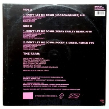 The Farm - Don't Let Me Down • 12" Vinyl Maxi • EX - Labyrinth Music