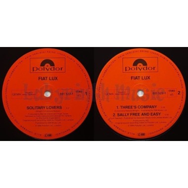 Fiat Lux - Solitary Lovers • 12" Vinyl Maxi • EX - Labyrinth Music