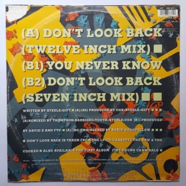 Fine Young Cannibals - Don't Look Back • 12" Vinyl Maxi - Labyrinth Music