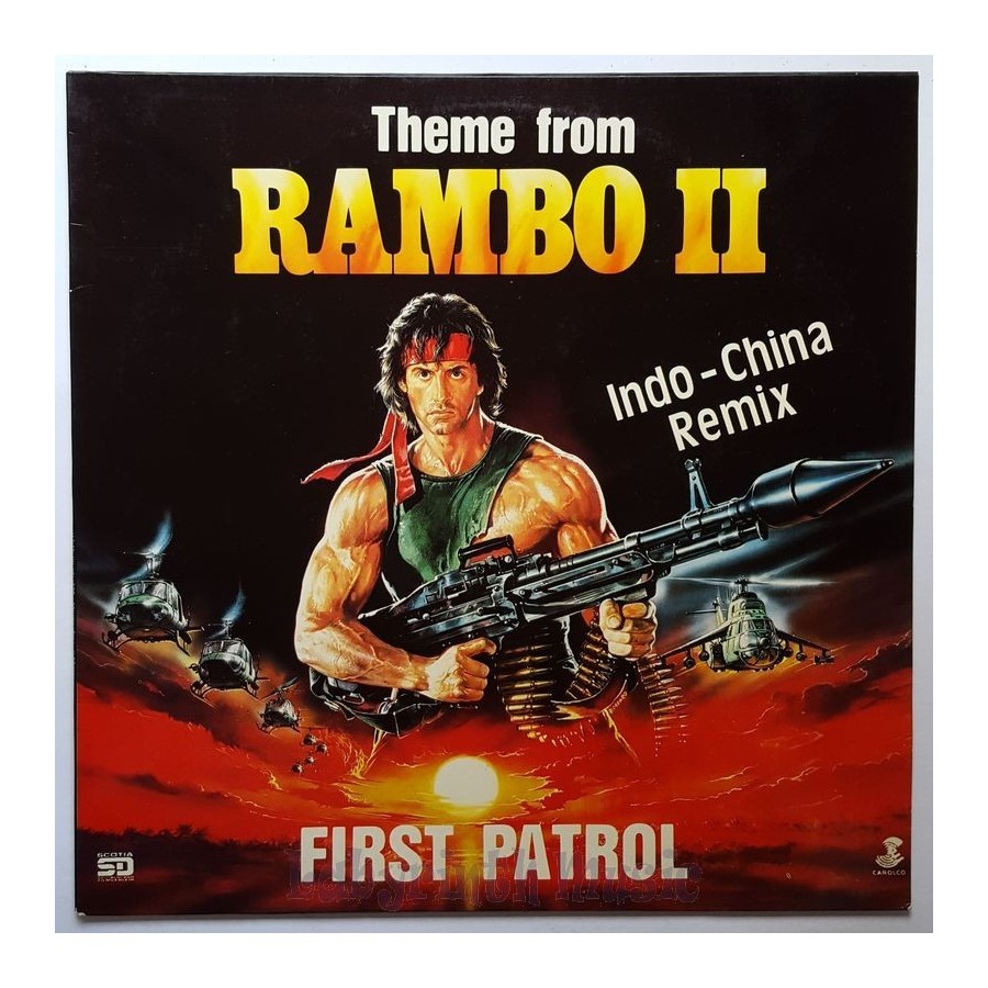 First Patrol - Theme From Rambo II • Indo-China Remix • 12" Vinyl Maxi • EX - Labyrinth Music